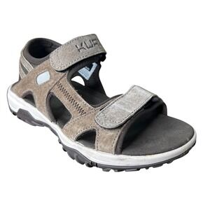 KURU Shoes 6 Sandals KuruCloud Sport Taupe Brown Suede Hiking